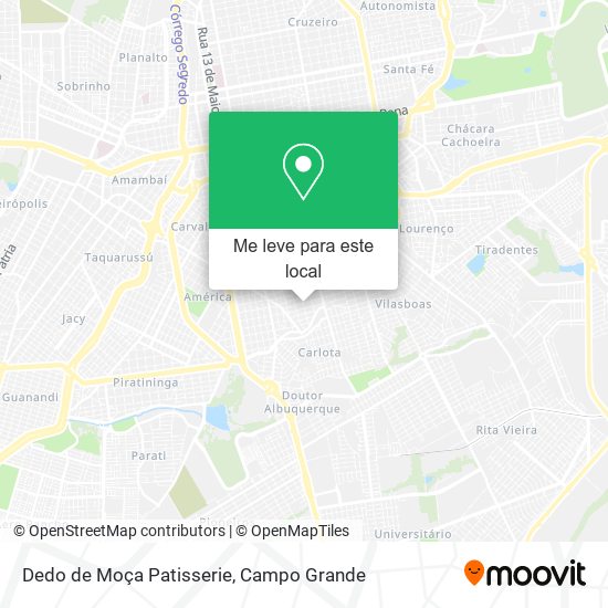 Dedo de Moça Patisserie mapa