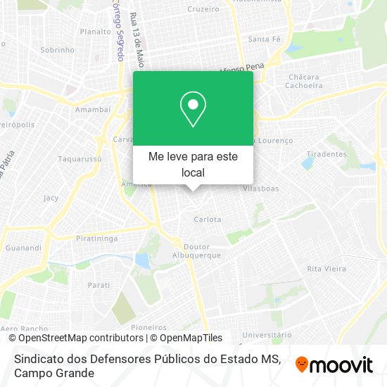 Sindicato dos Defensores Públicos do Estado MS mapa