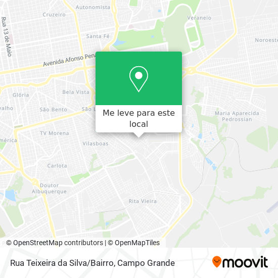 Rua Teixeira da Silva/Bairro mapa