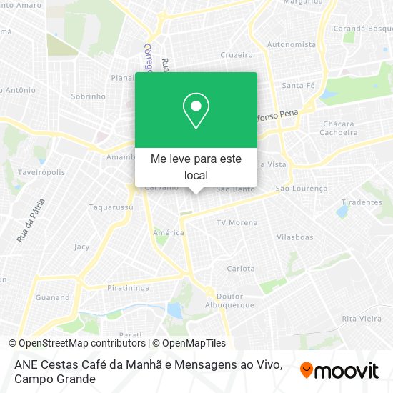 ANE Cestas Café da Manhã e Mensagens ao Vivo mapa