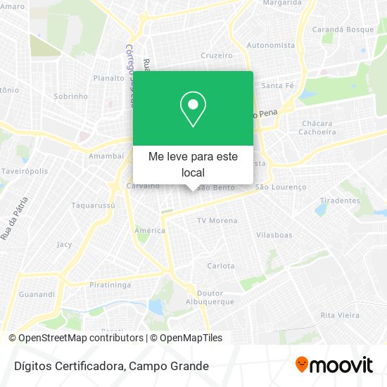 Dígitos Certificadora mapa