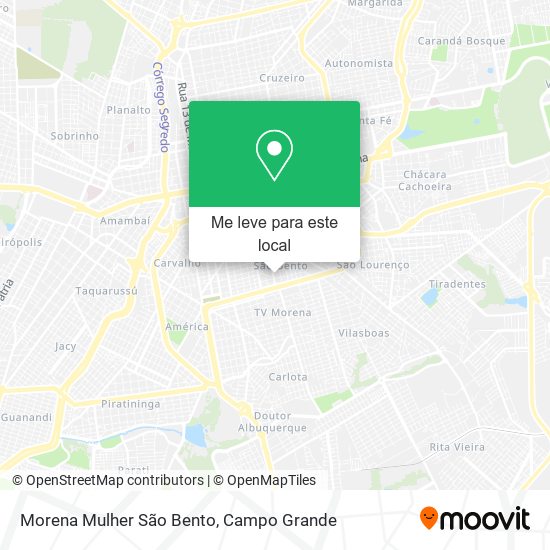 Morena Mulher São Bento mapa