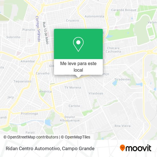 Ridan Centro Automotivo mapa