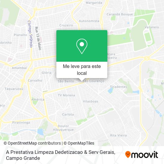 A Prestativa Limpeza Dedetizacao & Serv Gerais mapa