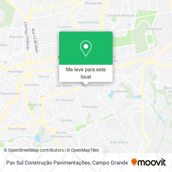 Pav Sul Construção Pavimentações mapa