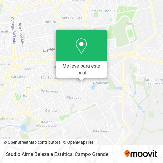 Studio Aime Beleza e Estética mapa