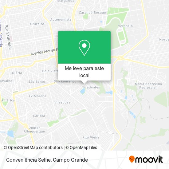 Conveniência Selfie mapa