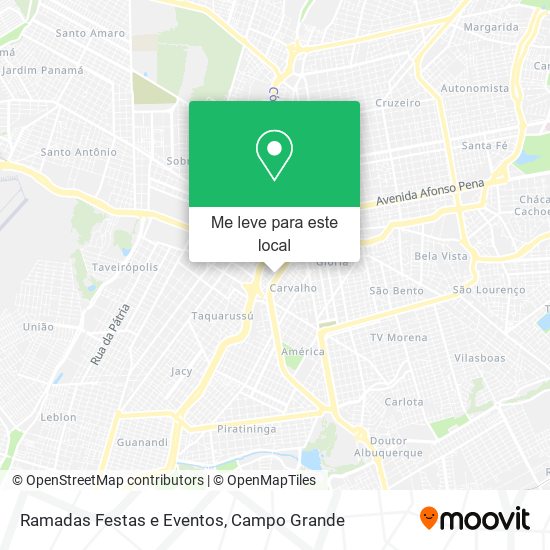 Ramadas Festas e Eventos mapa