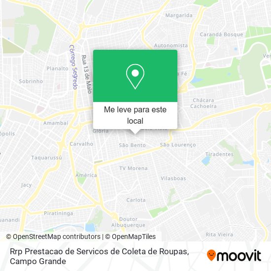 Rrp Prestacao de Servicos de Coleta de Roupas mapa