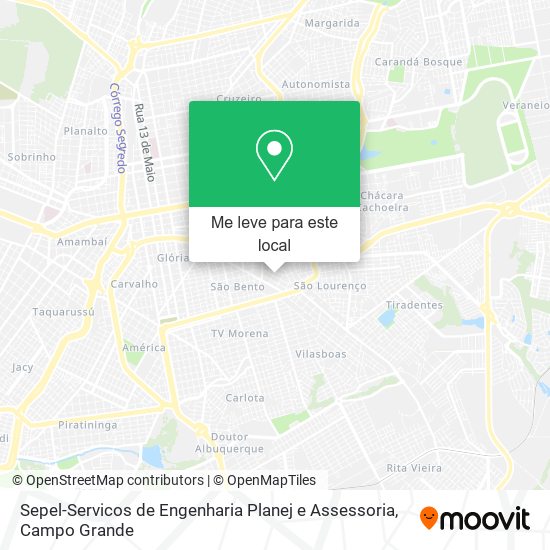 Sepel-Servicos de Engenharia Planej e Assessoria mapa