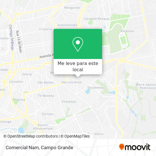 Comercial Nam mapa