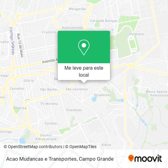 Acao Mudancas e Transportes mapa