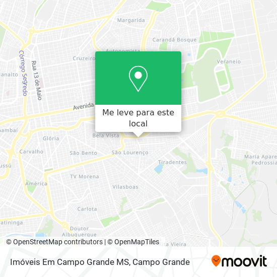 Imóveis Em Campo Grande MS mapa