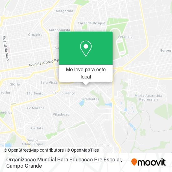 Organizacao Mundial Para Educacao Pre Escolar mapa