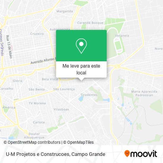 U-M Projetos e Construcoes mapa