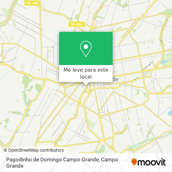 Pagodinho de Domingo Campo Grande mapa