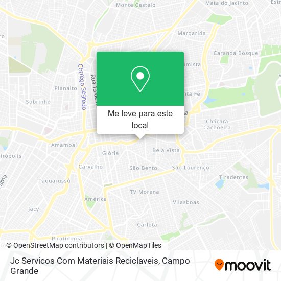 Jc Servicos Com Materiais Reciclaveis mapa