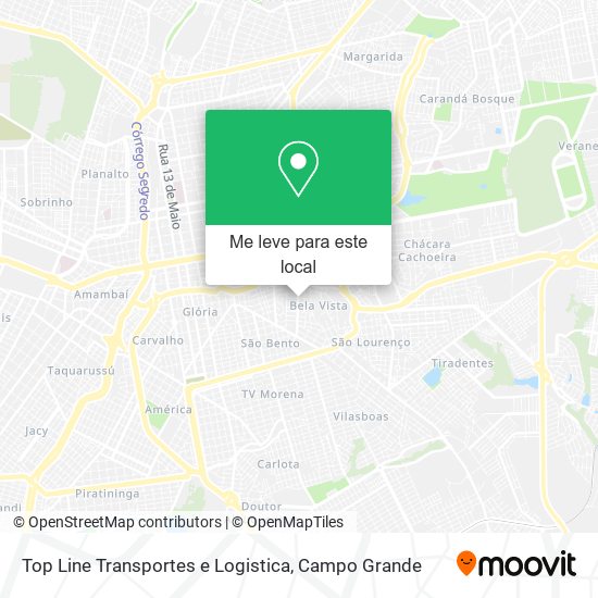 Top Line Transportes e Logistica mapa