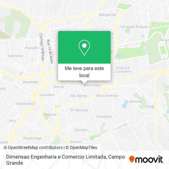 Dimensao Engenharia e Comercio Limitada mapa