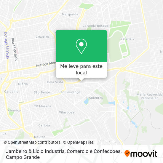 Jambeiro & Licio Industria, Comercio e Confeccoes mapa