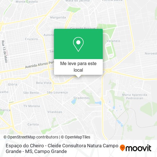 Espaço do Cheiro - Cleide Consultora Natura Campo Grande - MS mapa
