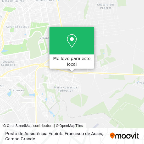 Posto de Assistência Espírita Francisco de Assis mapa