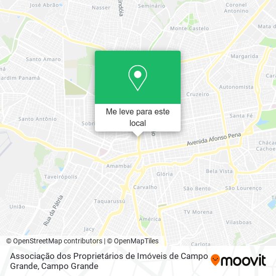 Associação dos Proprietários de Imóveis de Campo Grande mapa