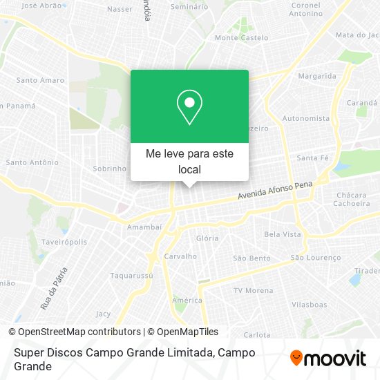 Super Discos Campo Grande Limitada mapa