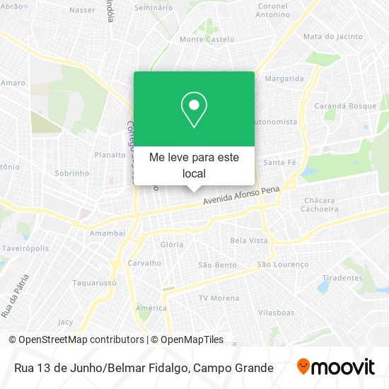 Rua 13 de Junho/Belmar Fidalgo mapa