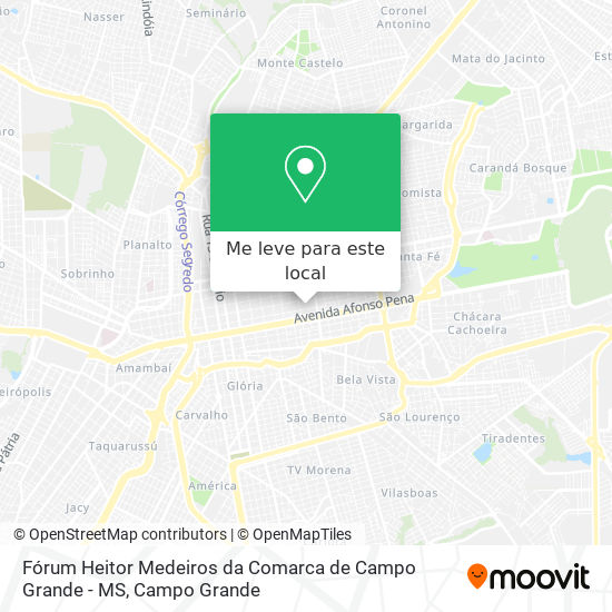 Fórum Heitor Medeiros da Comarca de Campo Grande - MS mapa