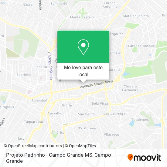 Projeto Padrinho - Campo Grande MS mapa