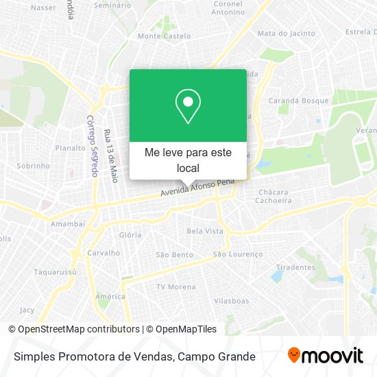 Simples Promotora de Vendas mapa