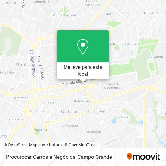 Procurocar Carros e Negócios mapa