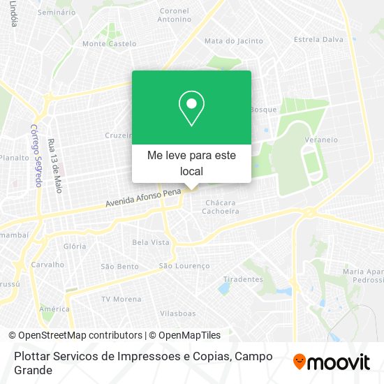 Plottar Servicos de Impressoes e Copias mapa