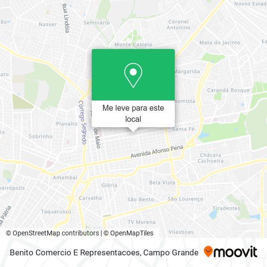 Benito Comercio E Representacoes mapa