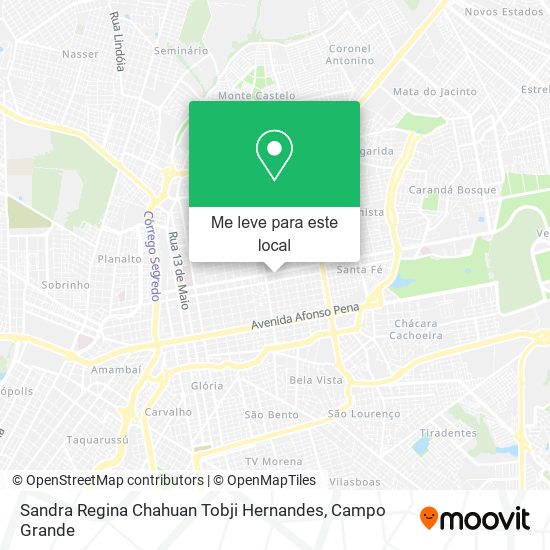 Sandra Regina Chahuan Tobji Hernandes mapa