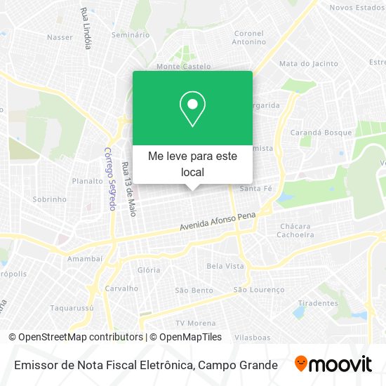 Emissor de Nota Fiscal Eletrônica mapa