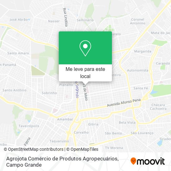 Agrojota Comércio de Produtos Agropecuários mapa