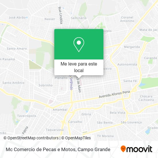 Mc Comercio de Pecas e Motos mapa
