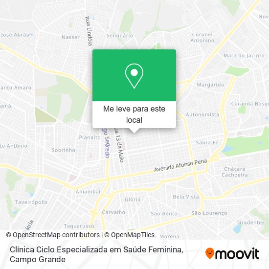 Clínica Ciclo Especializada em Saúde Feminina mapa