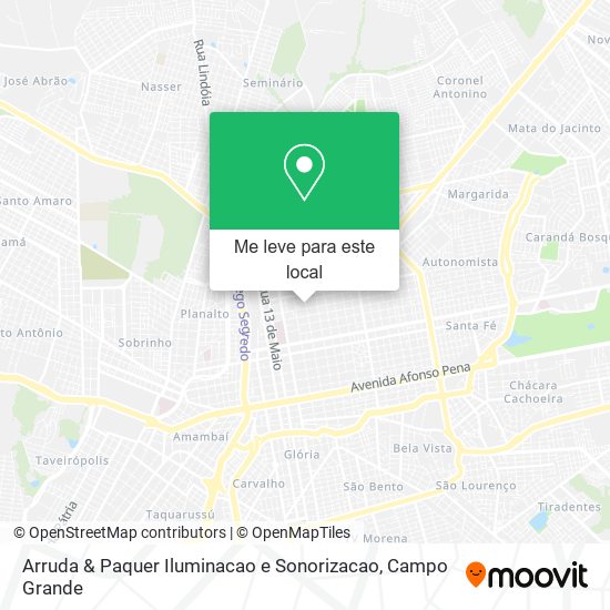 Arruda & Paquer Iluminacao e Sonorizacao mapa