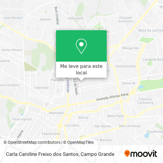 Carla Caroline Freixo dos Santos mapa