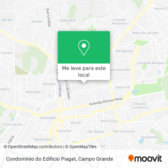 Condominio do Edificio Piaget mapa