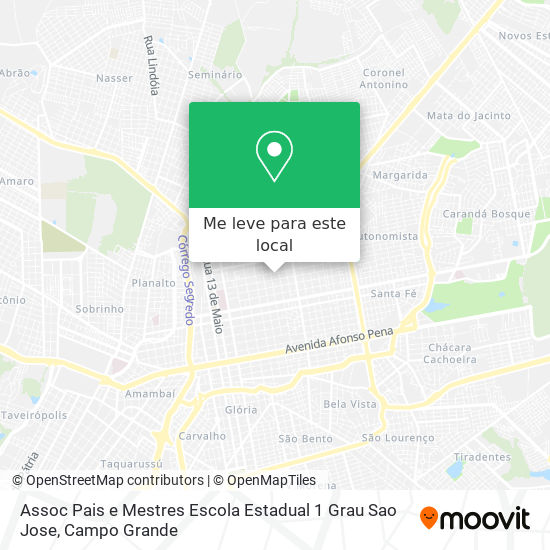 Assoc Pais e Mestres Escola Estadual 1 Grau Sao Jose mapa