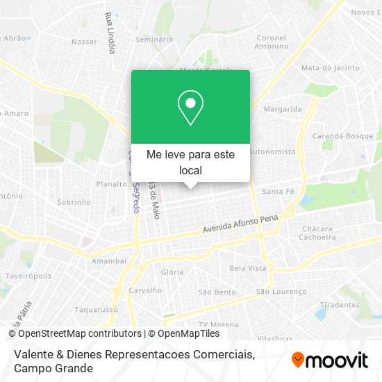 Valente & Dienes Representacoes Comerciais mapa
