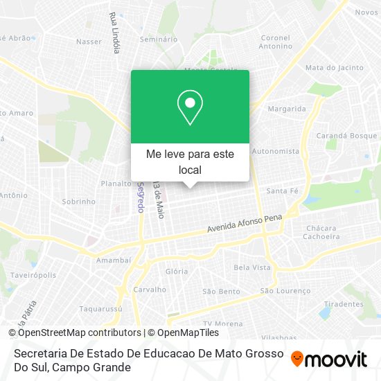 Secretaria De Estado De Educacao De Mato Grosso Do Sul mapa