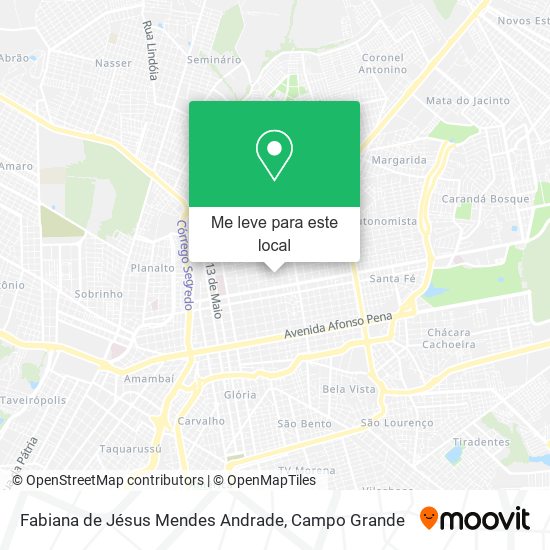 Fabiana de Jésus Mendes Andrade mapa