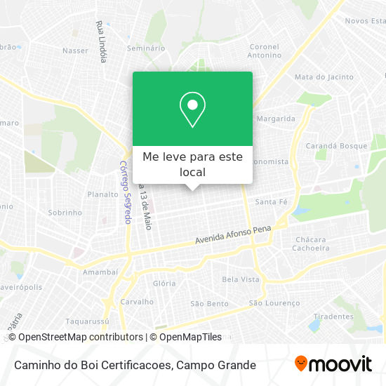 Caminho do Boi Certificacoes mapa