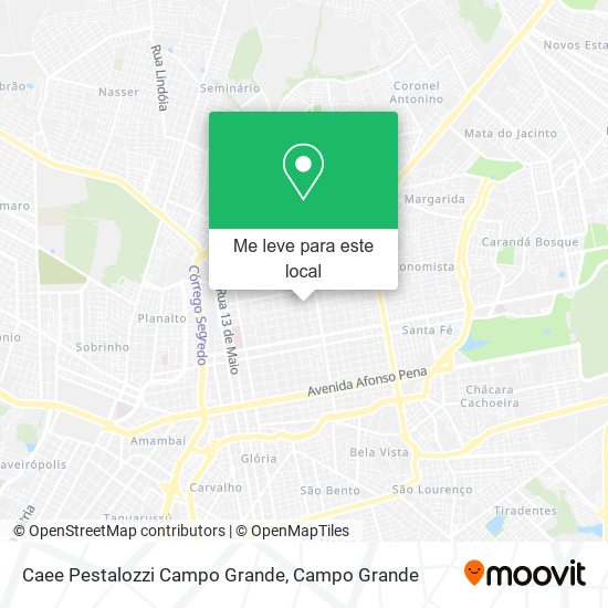 Caee Pestalozzi Campo Grande mapa