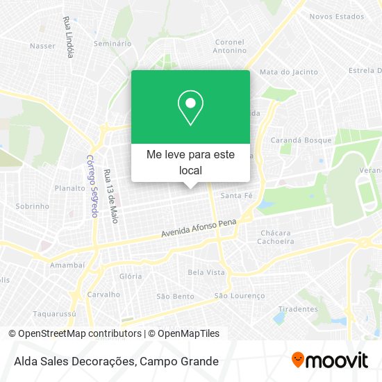 Alda Sales Decorações mapa